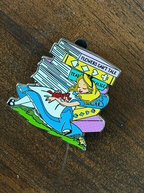 Disney Silver Tone Puzzle-Pattern Enamel Pin Backing